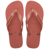 Women's Top Logo Metallic Flip Flops