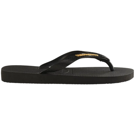 Women's Top Logo Metallic Flip Flops