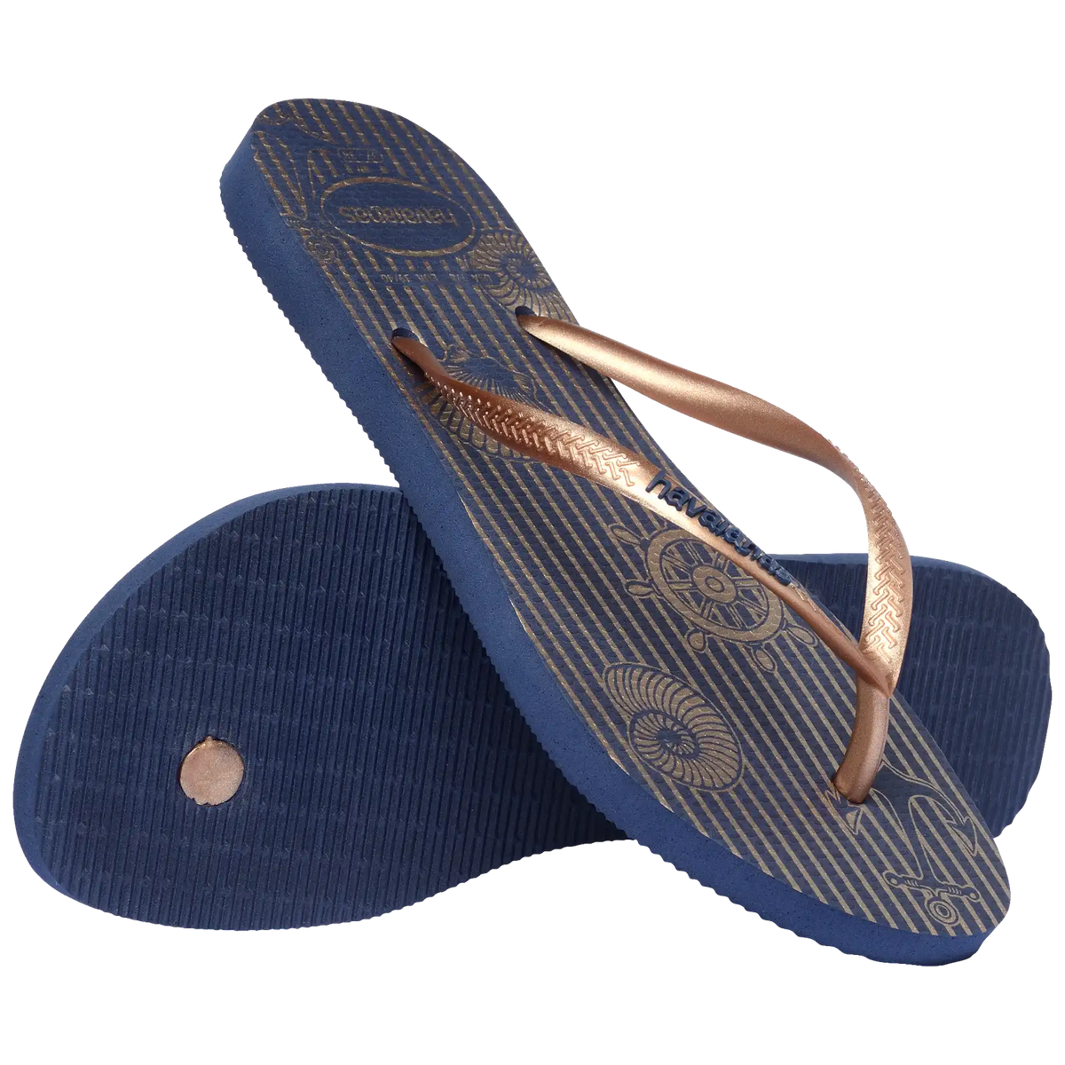 Women's Nautical Slim Flip Flops
