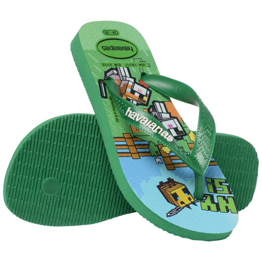 Kids' Minecraft Top Flip Flops