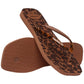 Women's Velvet Slim Square Flip Flops