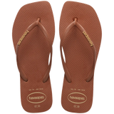 Women's Slim Square Logo Pop Up Flip Flops